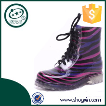 botas de chuva de plástico colorido arco-íris para meninas botas de chuva impermeável B-817